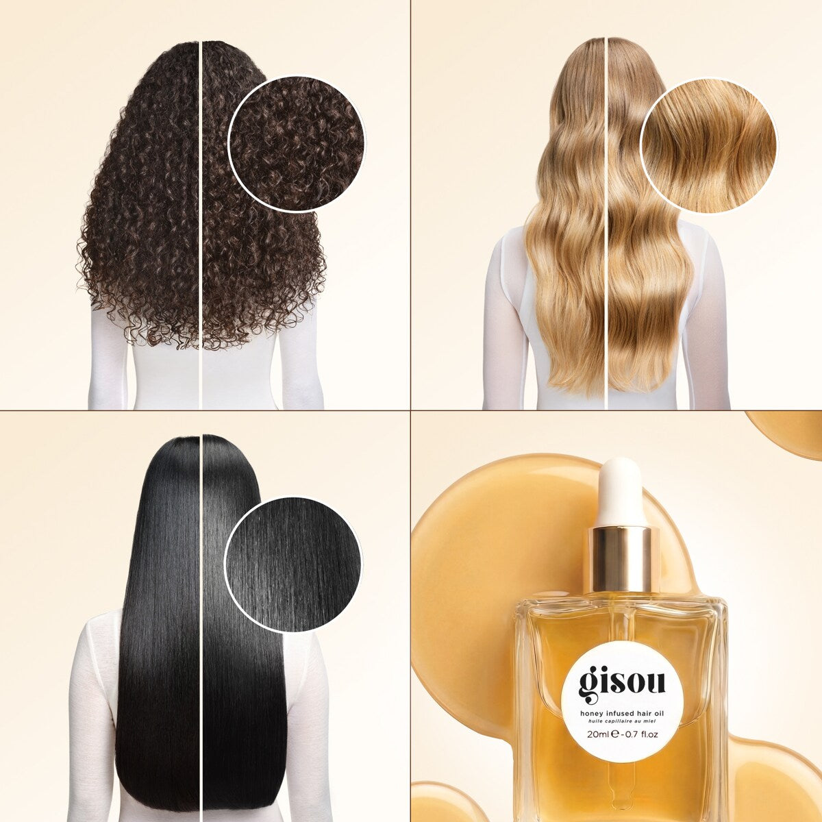 Gisou Honey Infused Hair Oil — packshot officiel